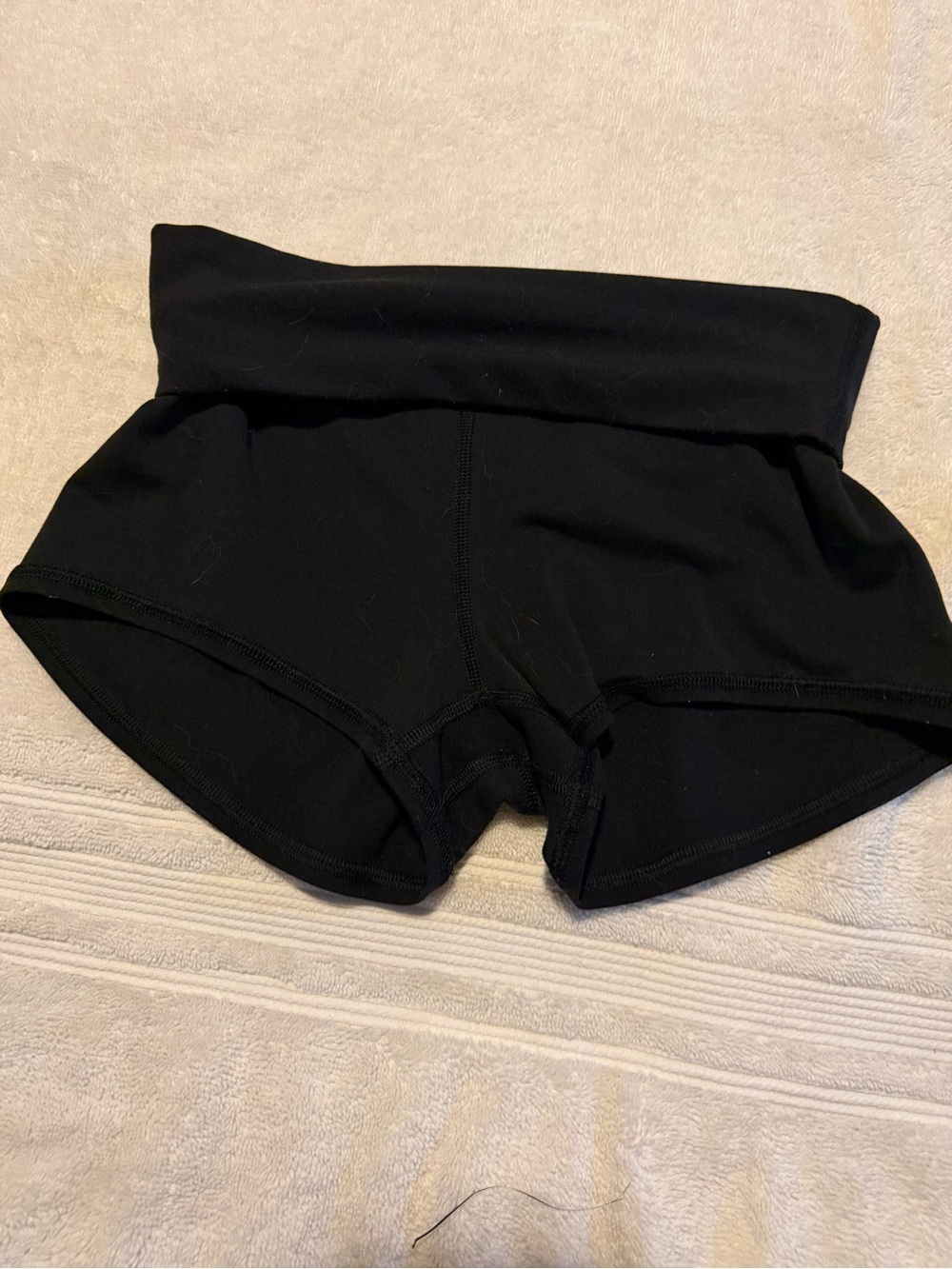 lululemon athletica Black Girls' Fold-Over Waist Athletic Shorts